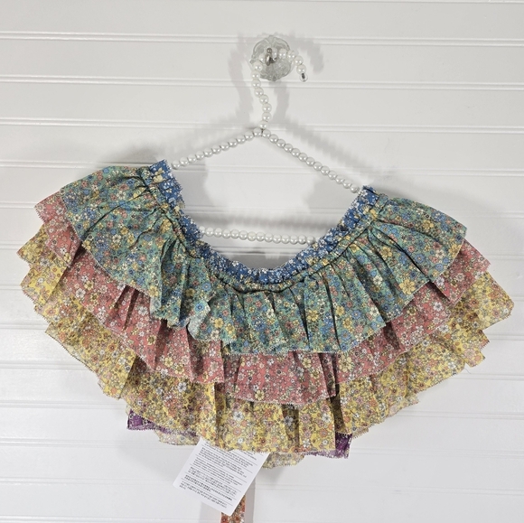 NWT Zimmermann Carnaby Off Shoulder Cotton Tiered Top Crop 4 - Picture 8 of 12